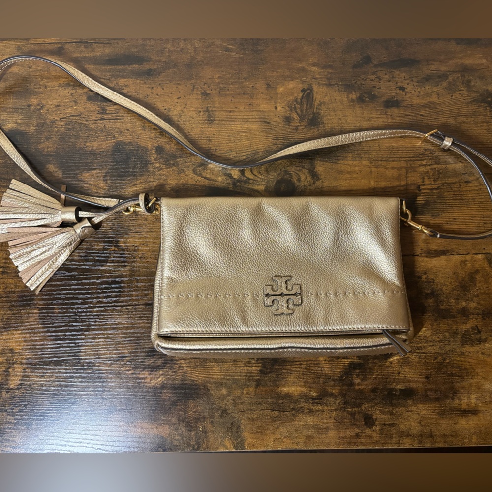 Tory Burch Thea Gold Fold Over